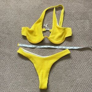Yellow Thong Swim Suit